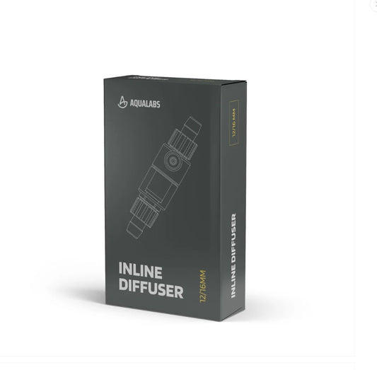 AquaLabs 12/16mm Inline CO2 Diffuser black box white background