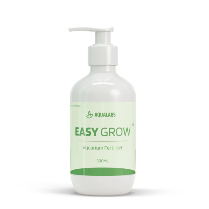 AquaLabs Easy Grow Lite Aquarium Fertiliser 300ml Green text on bottle, on white background