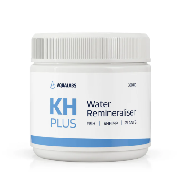AquaLabs KH Plus Water Remineraliser 300Grams White Jar, Blue text on white background