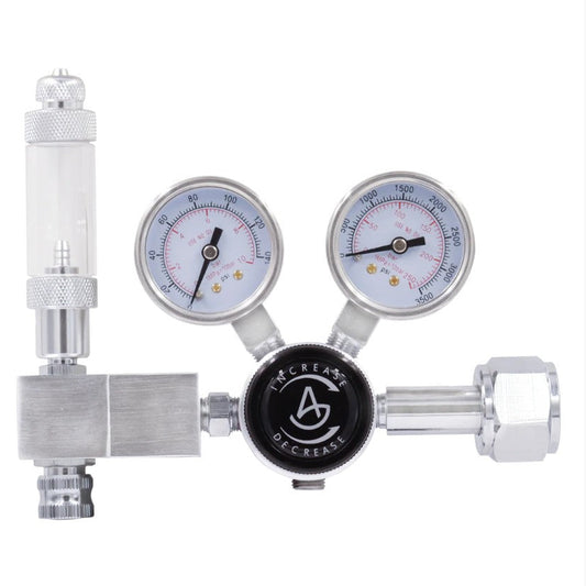 AquaLabsProDualStageCO2Regulator with white background
