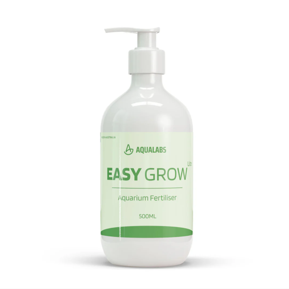 AquaLabs Easy Grow Lite Aquarium Fertiliser 500ml Green text on white bottle on white background