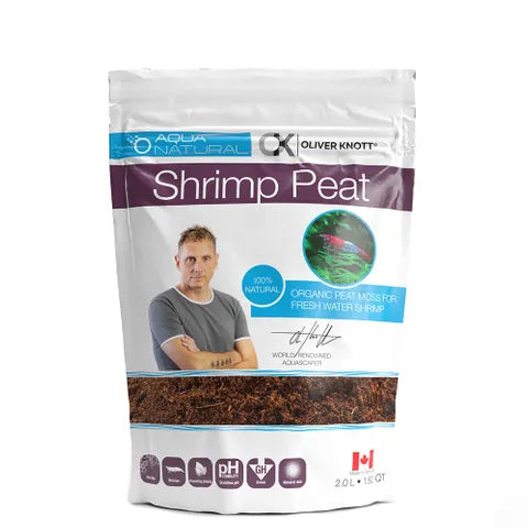 Shrimp Peat in bag on white background