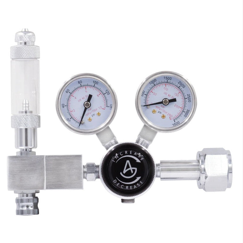 AquaLabsProDualStageCO2Regulator with white background