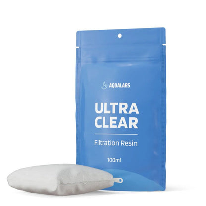 AquaLabs Ultra Clear Filtration Resin 100ml Blue packet on white background